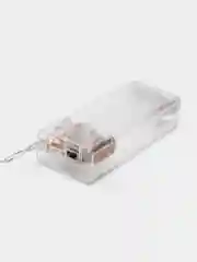 Гирлянда "Звезда", IP20, серебристая нить, 20 LED, свечение тёплое белое, 2 режима, АА х 2