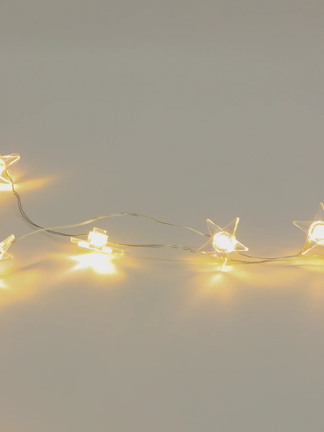 Гирлянда "Звезда", IP20, серебристая нить, 20 LED, свечение тёплое белое, 2 режима, АА х 2