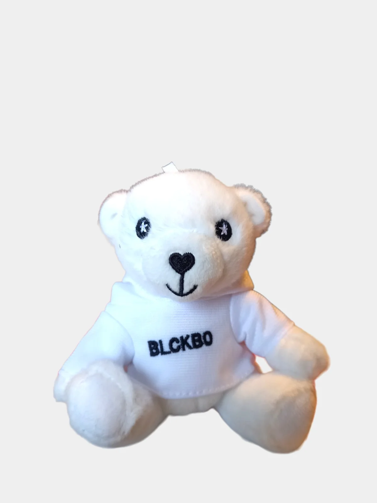 Белый мягкая игрушка-брелок "Мишка BLCKBO", 13 см