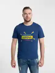 Индиго футболка мужская с принтом