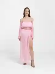 Конфетный пляжный костюм топ и юбка