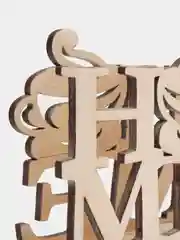 Светло-жёлтый салфетница Home, из дерева