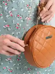 Коричневый сумка через плечо, женская