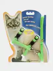 Зеленый шлейка для кошек с поводком 9 цветов
