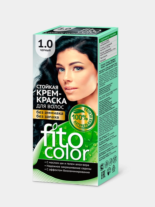 Стойкая крем-краска для волос серии "Fitocolor" без аммиака, без запаха, 115 мл