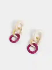 Фуксия серьги женские