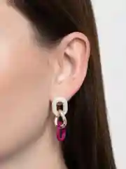 Фуксия серьги женские