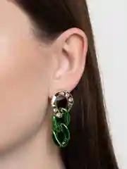 Зеленый серьги