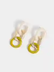 Желтый серьги женские