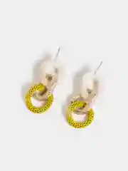 Желтый серьги женские
