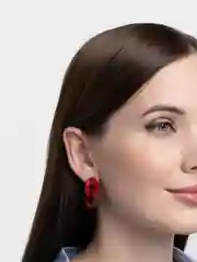 Бордовый серьги