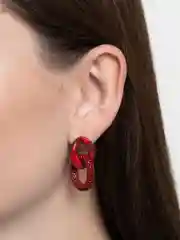 Бордовый серьги