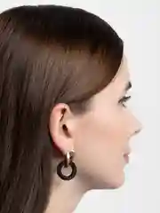 Черный серьги