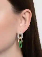 Зеленый серьги женские