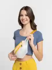 Желтый поясная сумка прозрачная, матовая