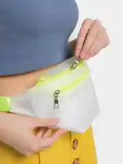 Лайм поясная сумка прозрачная, матовая