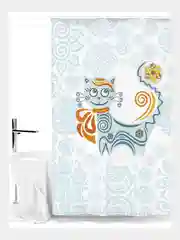 Индиго штора для ванной комнаты 145*180
