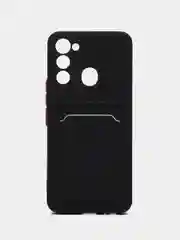 Черный чехол TECNO SPARK 8C  / TECNO SPARK GO 2022 с защитой камеры, карман для пластиковой карты