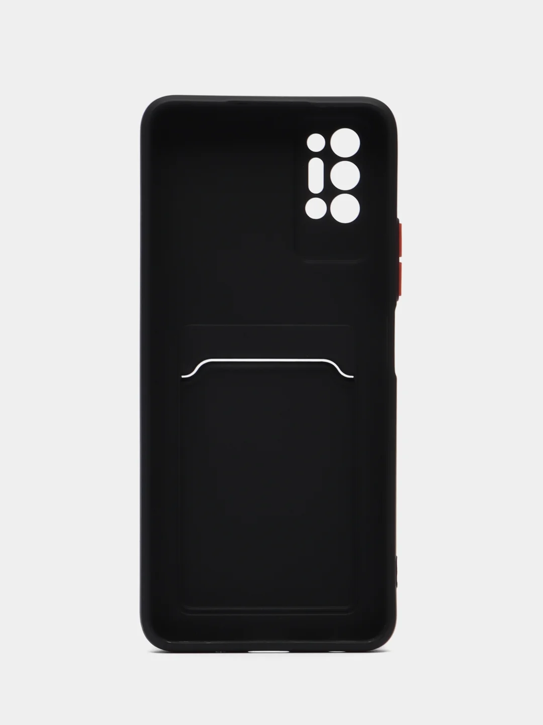 Черный чехол с защитой камеры для Tecno Pova 2, с карманом для пластиковой карты