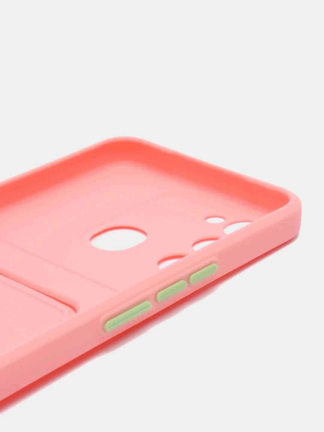Розовый чехол TECNO SPARK 8C  / TECNO SPARK GO 2022 с защитой камеры, карман для пластиковой карты
