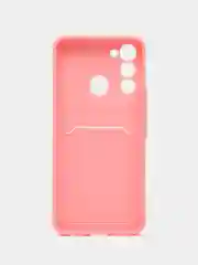 Розовый чехол TECNO SPARK 8C  / TECNO SPARK GO 2022 с защитой камеры, карман для пластиковой карты