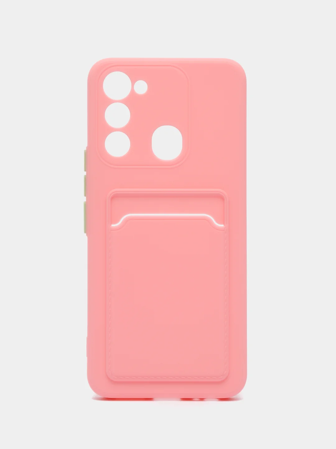 Розовый чехол TECNO SPARK 8C  / TECNO SPARK GO 2022 с защитой камеры, карман для пластиковой карты