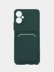 Зеленый чехол TECNO SPARK 9 PRO с отделением для пластиковой карты и защита камеры