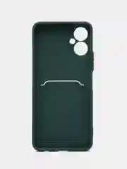 Зеленый чехол TECNO SPARK 9 PRO с отделением для пластиковой карты и защита камеры