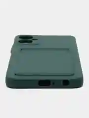 Зеленый чехол TECNO SPARK 9 PRO с отделением для пластиковой карты и защита камеры