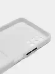Белый чехол с защитой камеры для Tecno Pova 2, с карманом для пластиковой карты