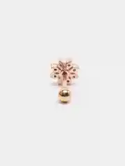 Бордовый микросерьга-пирсинг "Pink Gold" со стержнем из нержавеющей стали