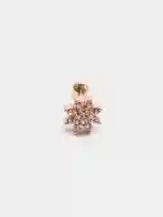 Бордовый микросерьга-пирсинг "Pink Gold" со стержнем из нержавеющей стали