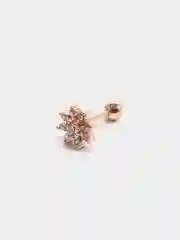 Бордовый микросерьга-пирсинг "Pink Gold" со стержнем из нержавеющей стали