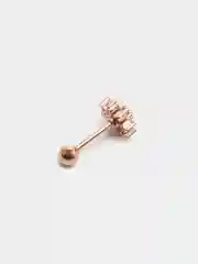 Бордовый микросерьга-пирсинг "Pink Gold" со стержнем из нержавеющей стали