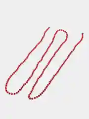 Красный бусы на ёлку на Новый год  "Шарик средний", диаметр 8 мм, длина 2 м