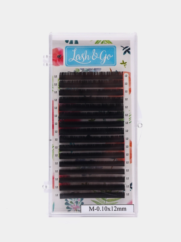 Ресницы для наращивания черные Lash&Go, 16 линий