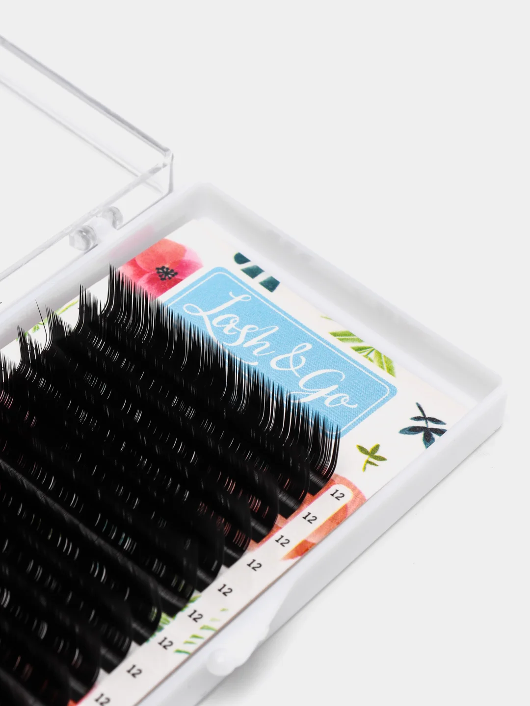 Ресницы для наращивания черные Lash&Go, 16 линий