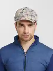 Бежевый мужская кепка,  в клетку