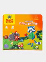 Пластилин Мульти-Пульти "Енот в лесу", 8 цветов, 120 г
