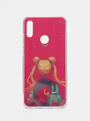 Тёмно-розовый чехол Honor 8A / 8A Prime / Huawei Y6 2019 / Y6 Prime 2019 с рисунком Игра в кальмара