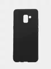 Угольный чехол Samsung Galaxy A8+, A8 Plus, Самсунг Галакси А8, А8 Плюс, черный, силиконовый