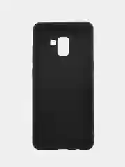 Угольный чехол Samsung Galaxy A8+, A8 Plus, Самсунг Галакси А8, А8 Плюс, черный, силиконовый