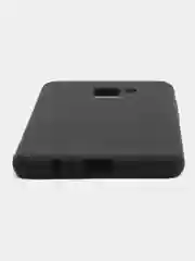 Угольный чехол Samsung Galaxy A8+, A8 Plus, Самсунг Галакси А8, А8 Плюс, черный, силиконовый