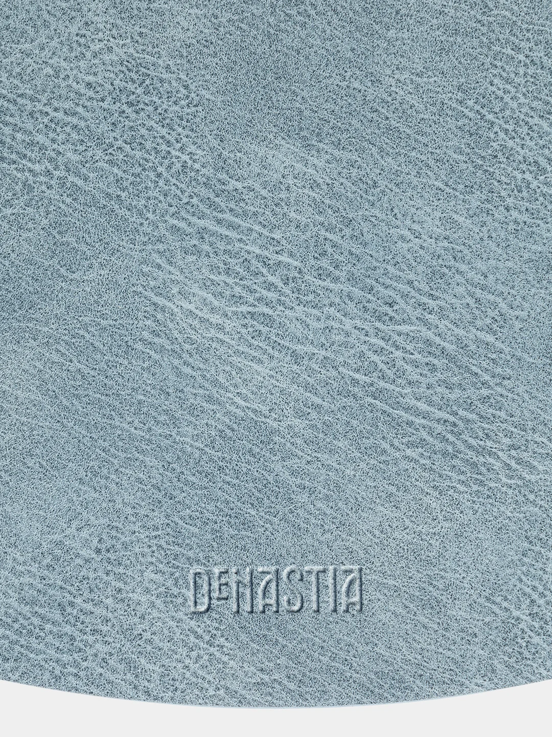 Салфетка сервировочная DeNASTIA, овальная, искусственная кожа, синяя, 45 х 32 cм