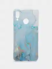 Светло-синий чехол на Honor 10 Lite/Huawei P Smart 2019 / Хонор 10 Лайт прозрачный, с рисунком