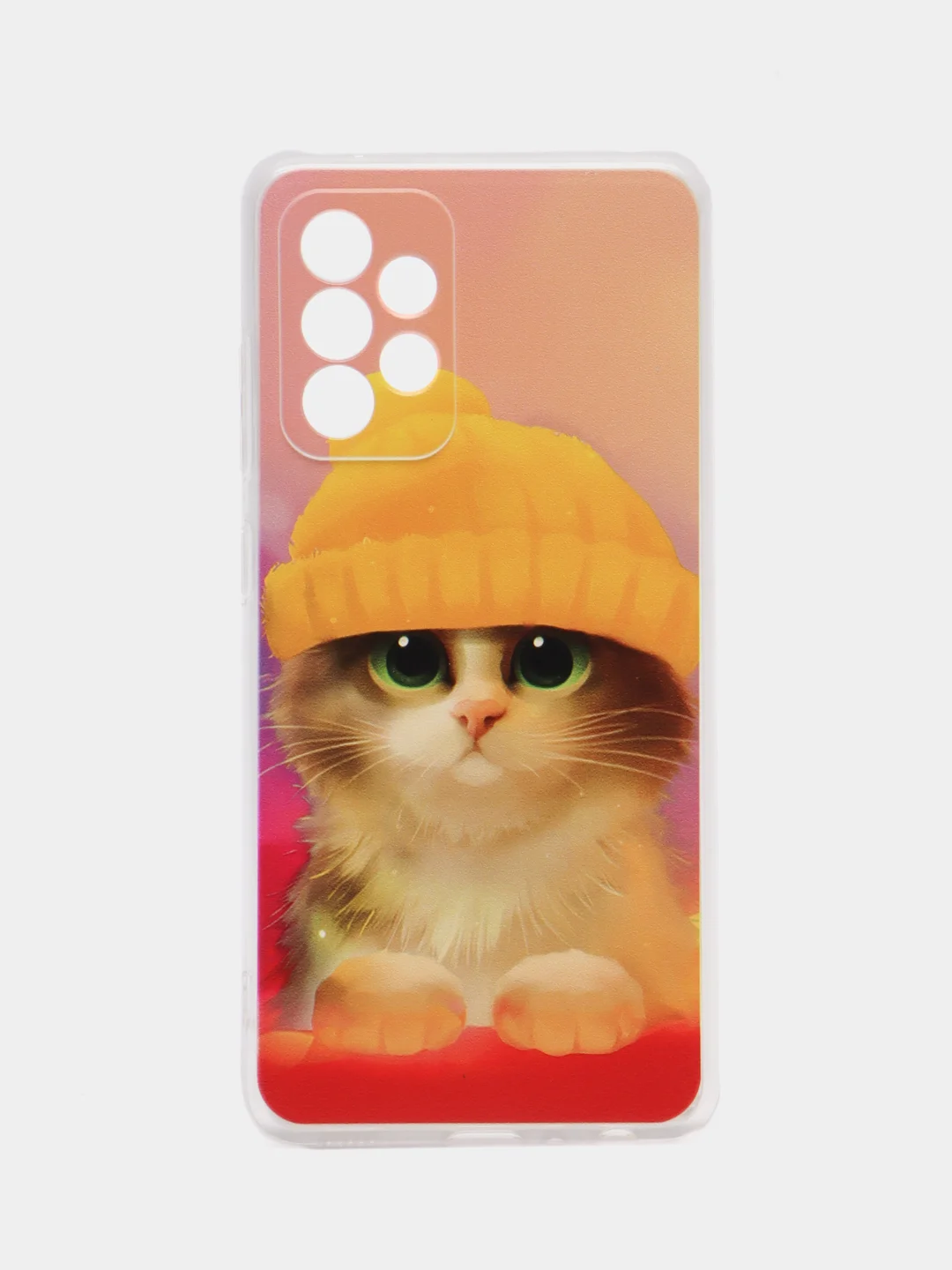 Желтый силиконовый чехол на Samsung Galaxy A52/A52s / Самсунг А52/A52s прозрачный, с рисунком