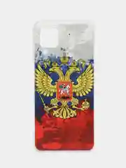 Синий чехол на Samsung Galaxy A12/M12 / Самсунг А12/М12 прозрачный, с рисунком, защита камеры