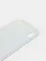 Светло-синий силиконовый чехол на Samsung Galaxy A10 / Самсунг А10 прозрачный с рисунком, защита камеры