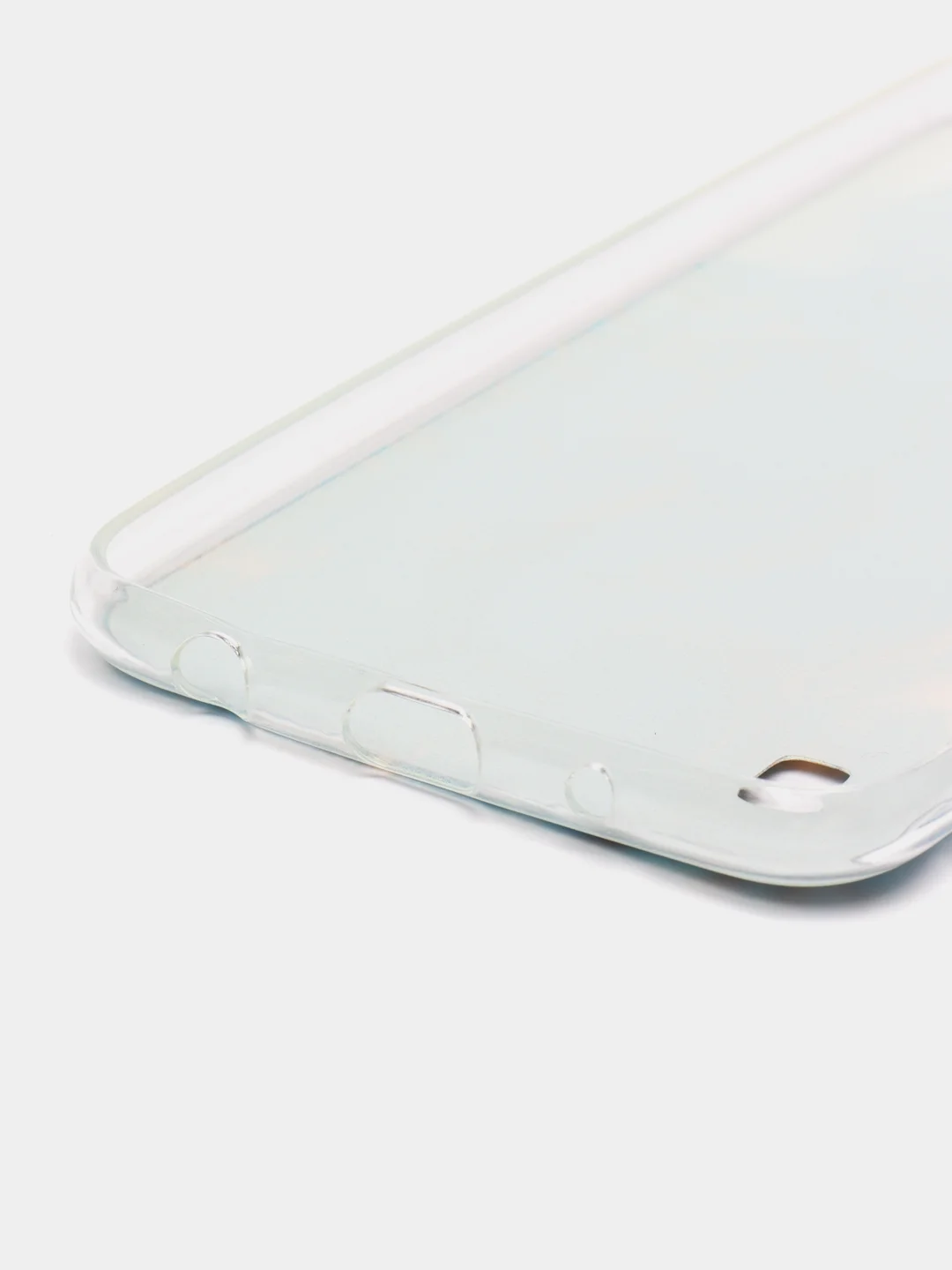 Светло-синий силиконовый чехол на Samsung Galaxy A10 / Самсунг А10 прозрачный с рисунком, защита камеры