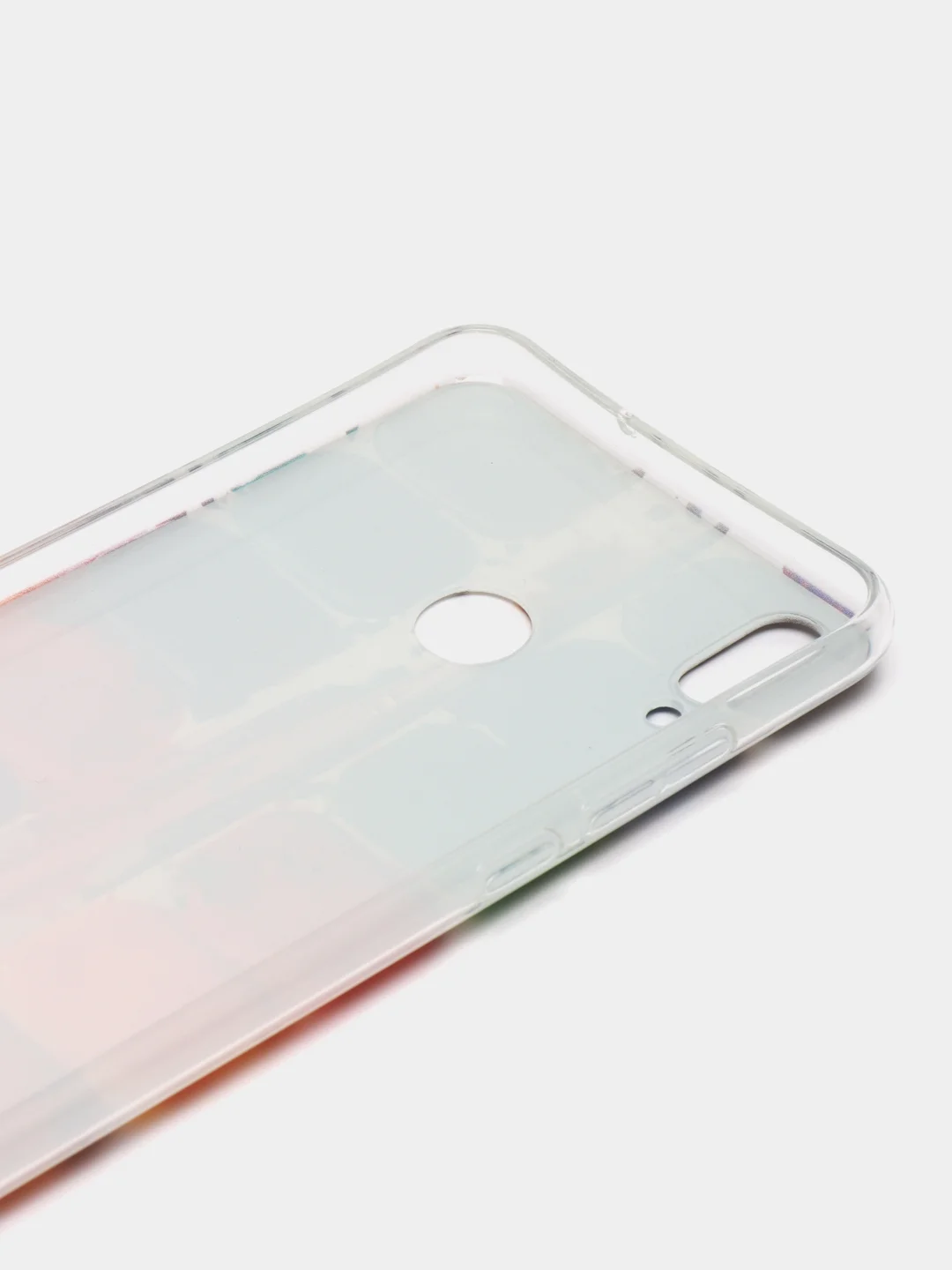 Бордовый силиконовый чехол на Honor 8X / Хонор 8Х прозрачный, с рисунком, защита камеры